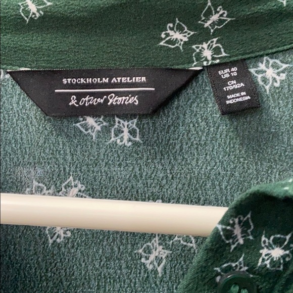 & other stories Green Blouse with Butterflies - Picture 2 of 5